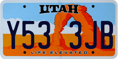 UT license plate Y533JB