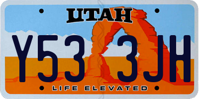 UT license plate Y533JH