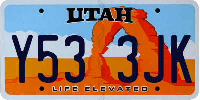UT license plate Y533JK