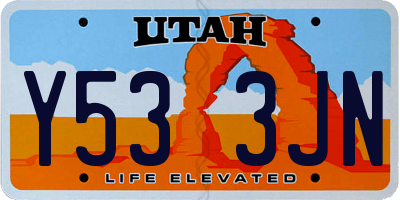 UT license plate Y533JN