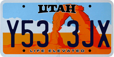 UT license plate Y533JX