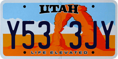 UT license plate Y533JY