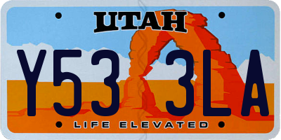 UT license plate Y533LA