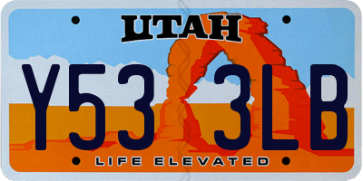 UT license plate Y533LB