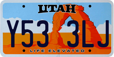 UT license plate Y533LJ