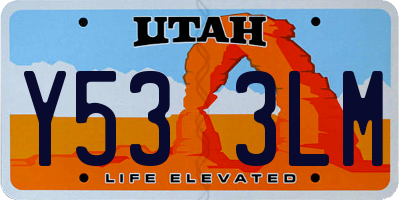 UT license plate Y533LM