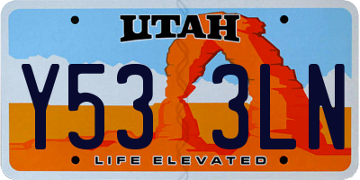 UT license plate Y533LN