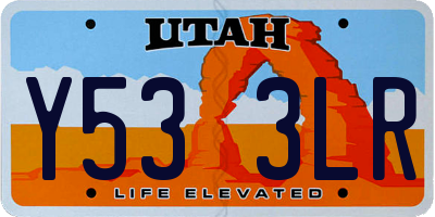 UT license plate Y533LR