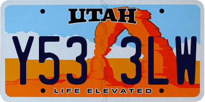UT license plate Y533LW