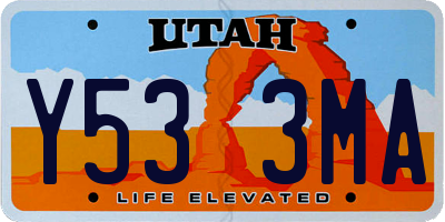 UT license plate Y533MA
