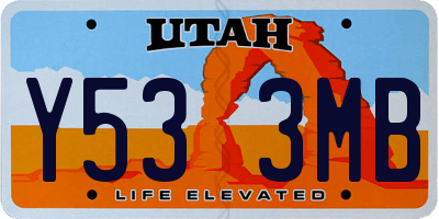 UT license plate Y533MB