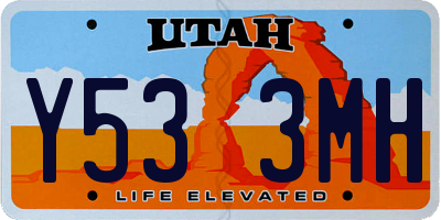 UT license plate Y533MH