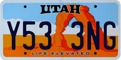 UT license plate Y533NG