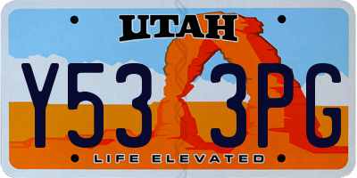 UT license plate Y533PG