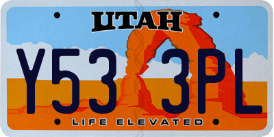 UT license plate Y533PL