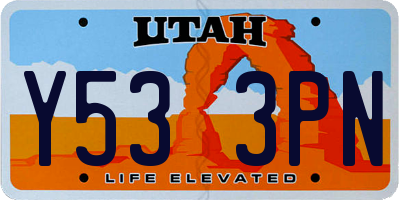 UT license plate Y533PN