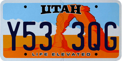 UT license plate Y533QG