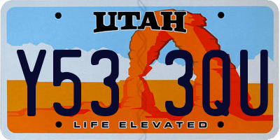 UT license plate Y533QU