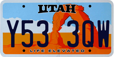 UT license plate Y533QW