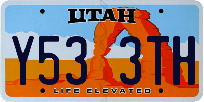UT license plate Y533TH