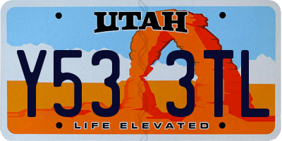 UT license plate Y533TL