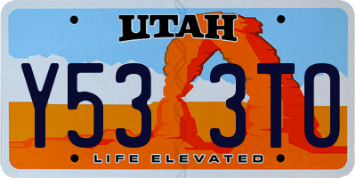 UT license plate Y533TO