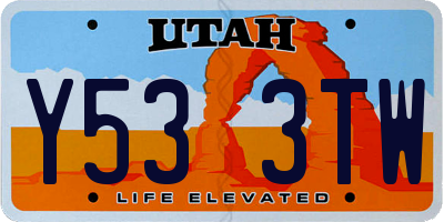 UT license plate Y533TW