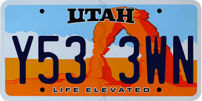 UT license plate Y533WN
