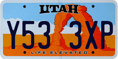 UT license plate Y533XP
