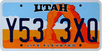 UT license plate Y533XQ
