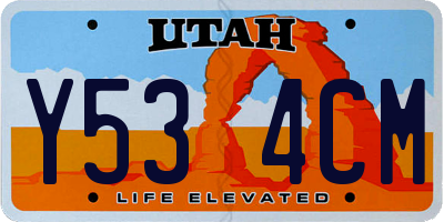 UT license plate Y534CM