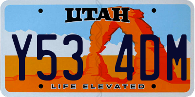 UT license plate Y534DM
