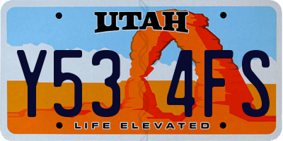 UT license plate Y534FS