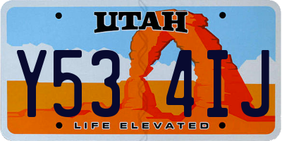 UT license plate Y534IJ