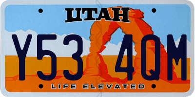 UT license plate Y534QM