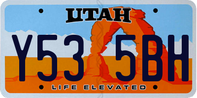 UT license plate Y535BH