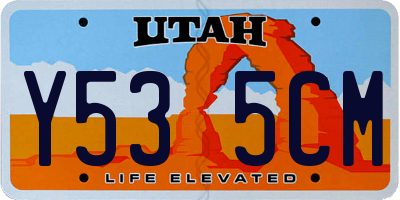 UT license plate Y535CM