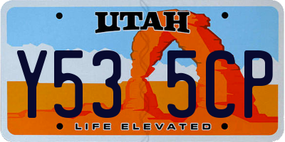 UT license plate Y535CP