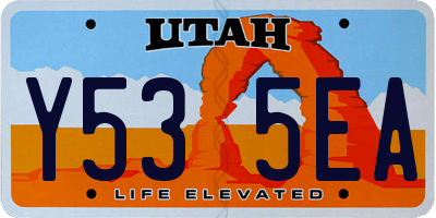 UT license plate Y535EA