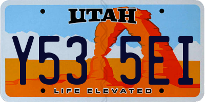 UT license plate Y535EI