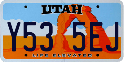 UT license plate Y535EJ