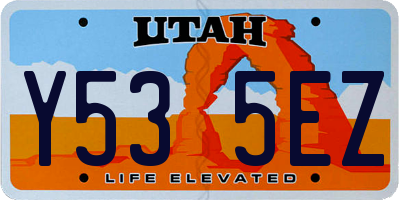 UT license plate Y535EZ