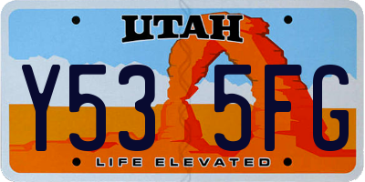 UT license plate Y535FG