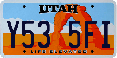 UT license plate Y535FI