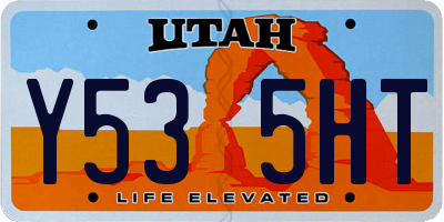 UT license plate Y535HT