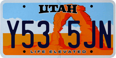 UT license plate Y535JN