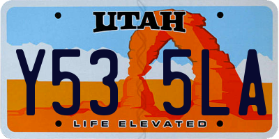 UT license plate Y535LA