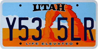 UT license plate Y535LR