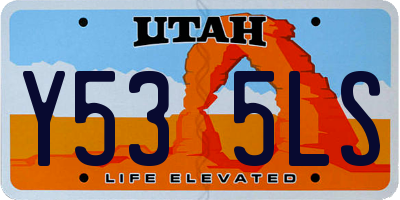 UT license plate Y535LS