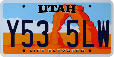 UT license plate Y535LW